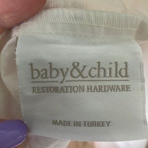RH Baby&Child Washed Organic Linen Crib Skirt